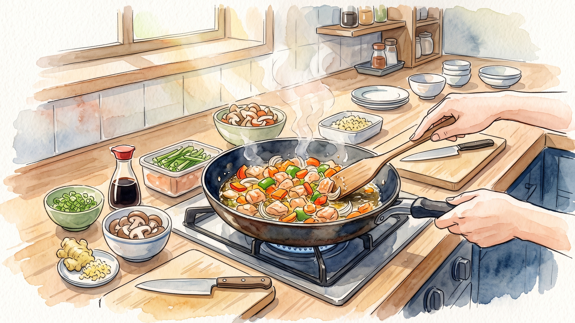 人数別に月額の食費を比較する様子